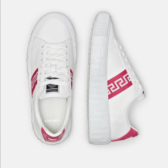 Versace GRECA SNEAKERS pink and White does NWT Shoes - Picture 4 of 8